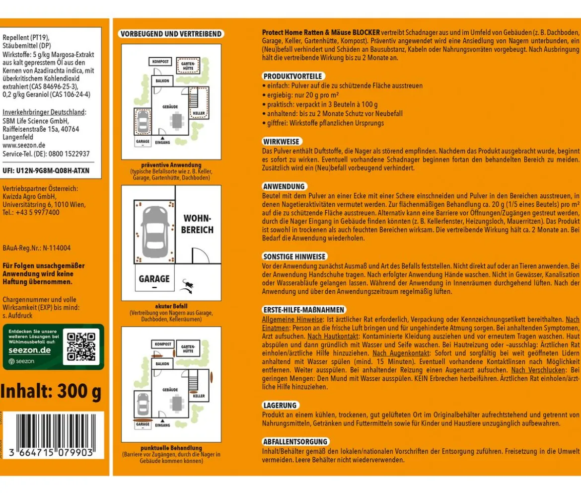 PROTECT HOME Ratten und Mäuse Blocker, 300 g