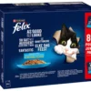 PURINA felix® Nassfutter für Katzen So gut wie es aussieht Geschmacksvielfalt aus dem Wasser in Gelee, 80 x 85 g