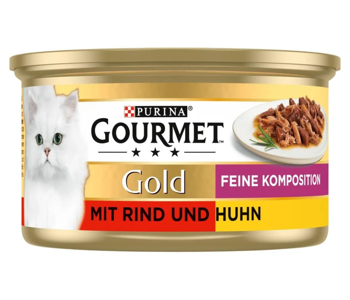PURINA GOURMET™ Gold Nassfutter für Katzen Feine Komposition Adult, 12 x 85 g