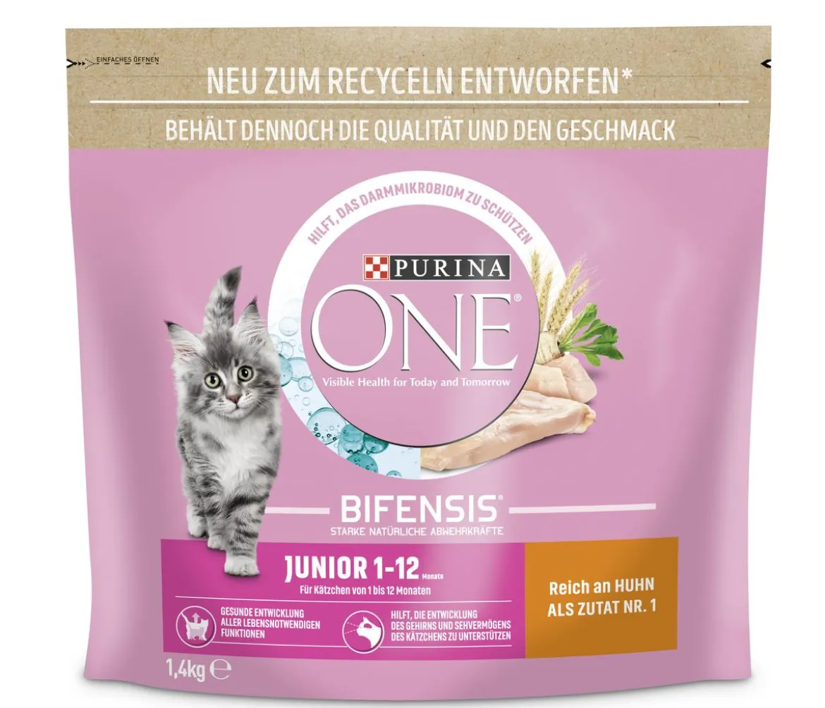 PURINA ONE® Trockenfutter für Katzen Junior, Huhn