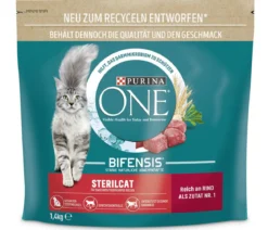PURINA ONE® Trockenfutter für Katzen Sterilcat, Adult, Rind