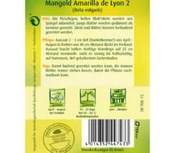 Quedlinburger Samen Mangold 'Amarilla De Lyon 2'
