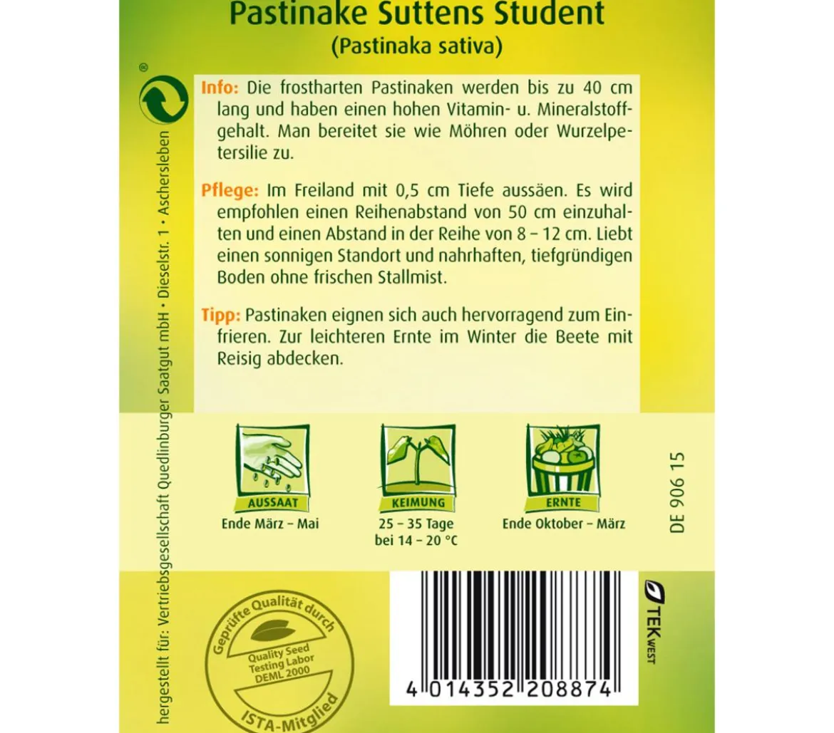 Quedlinburger Samen Pastinake 'Suttens Student'