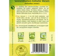 Quedlinburger Samen Sonnenblumen 'Einfache Riesen'