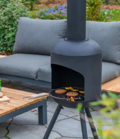 RedFire Feuerstelle Fuego Large inkl. Grillrost, ca. Ø40/H149 cm