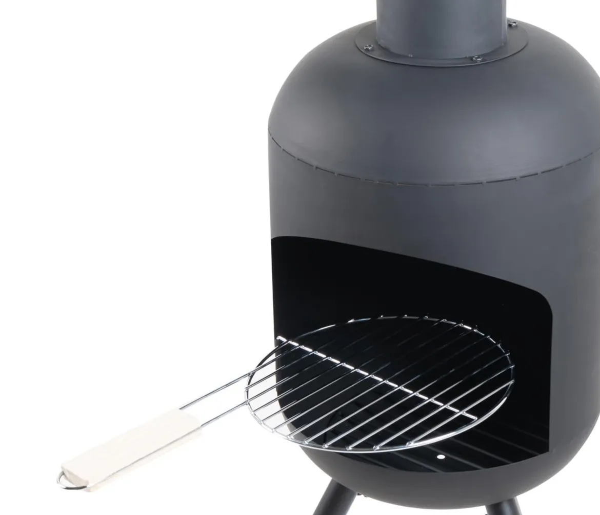 RedFire Feuerstelle Fuego Large inkl. Grillrost, ca. Ø40/H149 cm