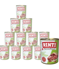 RINTI Kennerfleisch Nassfutter für Hunde, 12 x 800 g