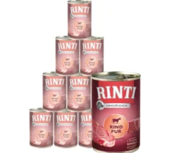 RINTI Nassfutter für Hunde Singlefleisch Pur, 12 x 400 g
