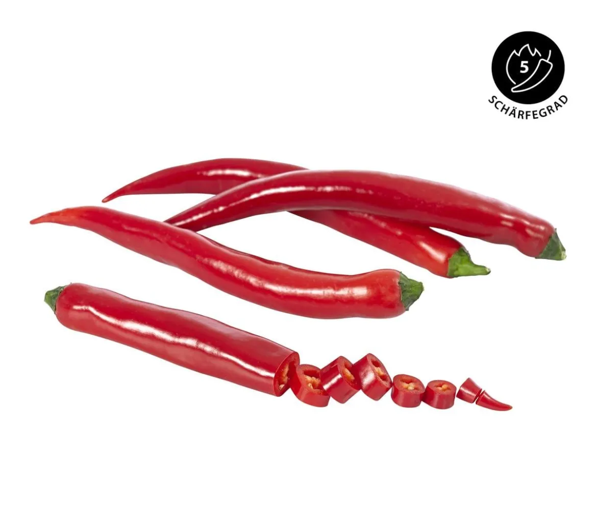 Rote Peperoni, scharf