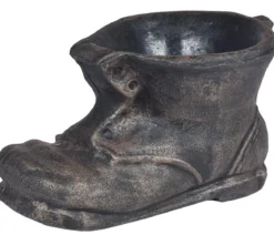Roto Kunststoff-Pflanztopf Schuh, bronze, ca. B23,5/H38/T23,5 cm