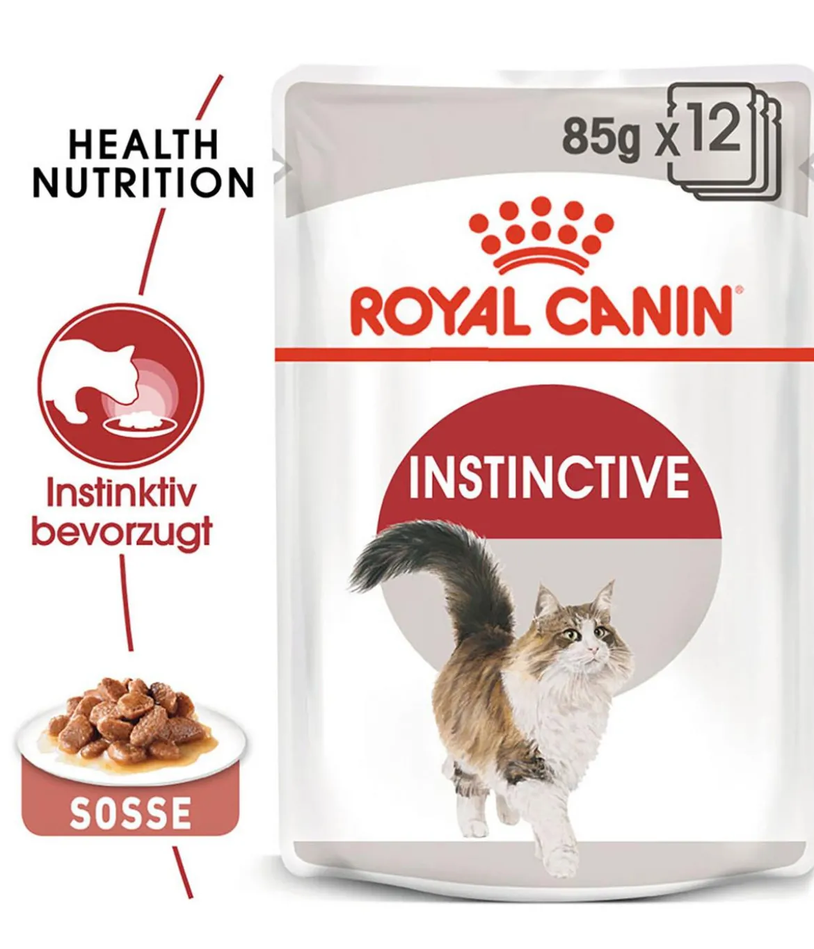 ROYAL CANIN® Nassfutter für Katzen Instinctive in Soße, 12 x 85 g