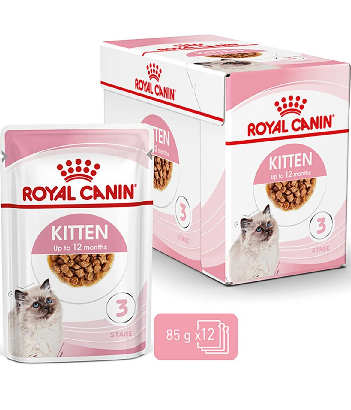 ROYAL CANIN® Nassfutter für Katzen Kitten in Soße, 12 x 85 g