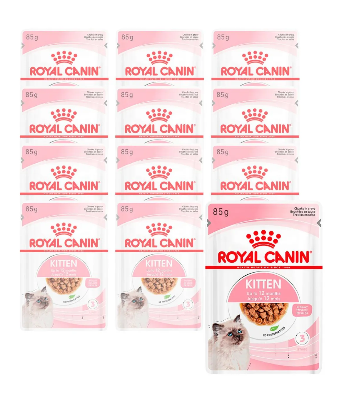 ROYAL CANIN® Nassfutter für Katzen Kitten in Soße, 12 x 85 g