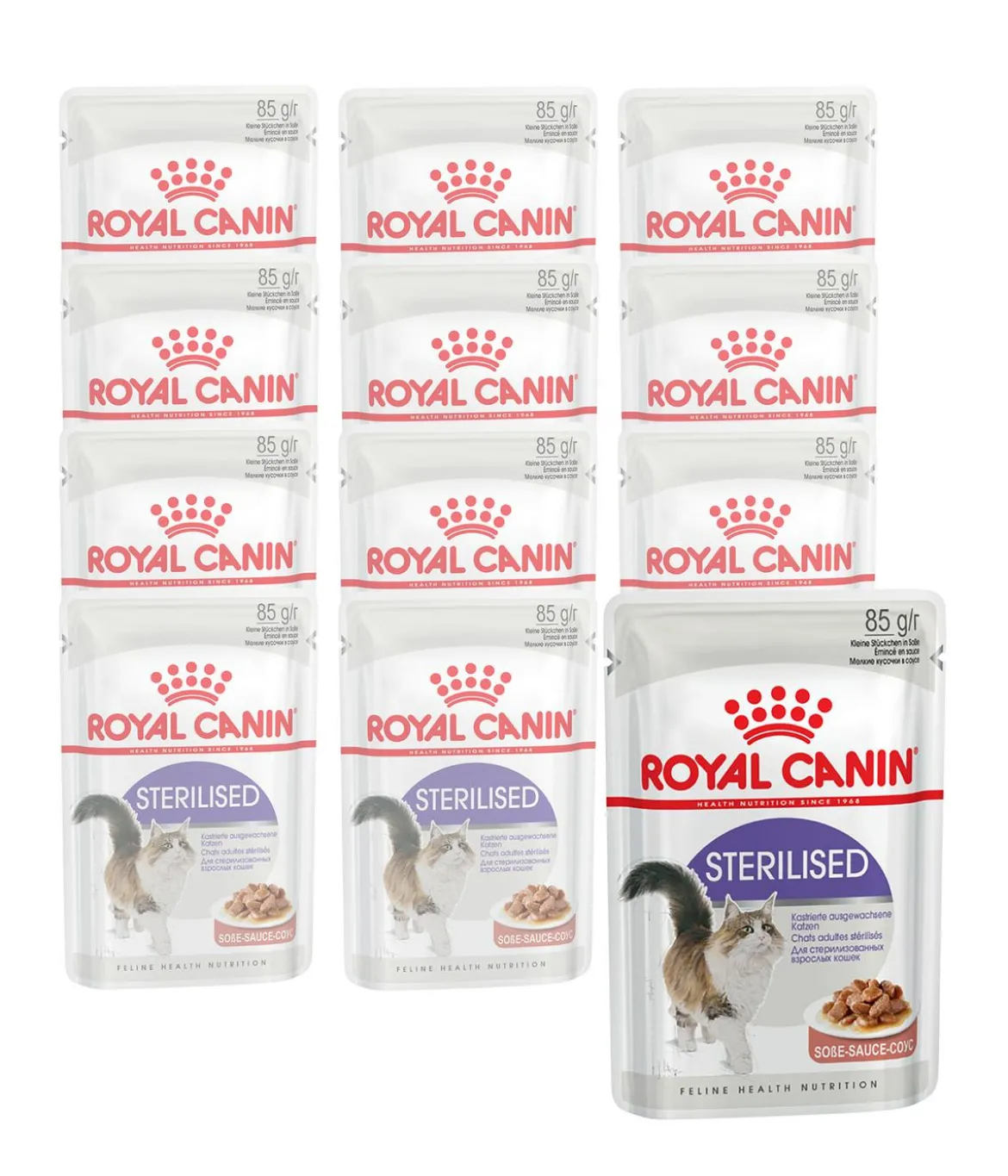ROYAL CANIN® Nassfutter für Katzen Sterilised in Soße, 12 x 85 g