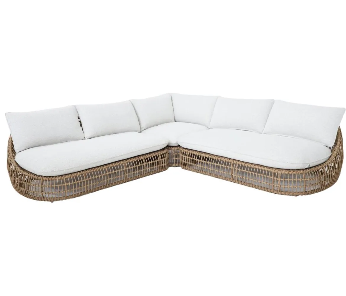 Royal Garden Geflecht-Sofa Norden, 3-teilig