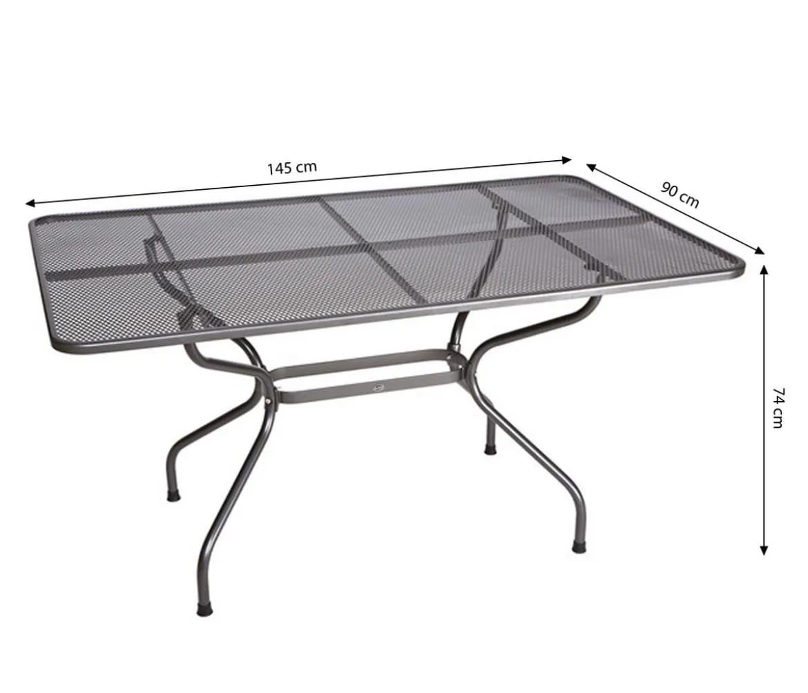 Royal Garden Streckmetall-Gartentisch, ca. B145/H74/T90 cm