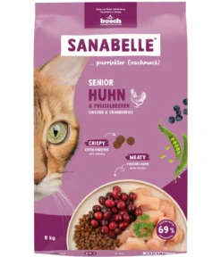 Sanabelle® Life Trockenfutter für Katzen Senior, Huhn & Preiselbeeren