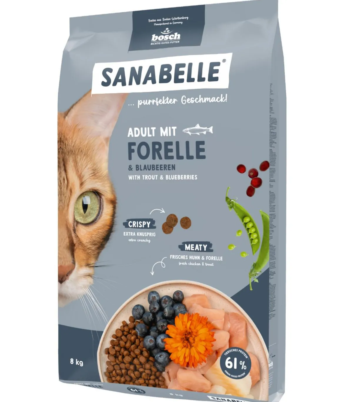 Sanabelle® Life Trockenfutter für Katzen Adult, Forelle & Blaubeeren