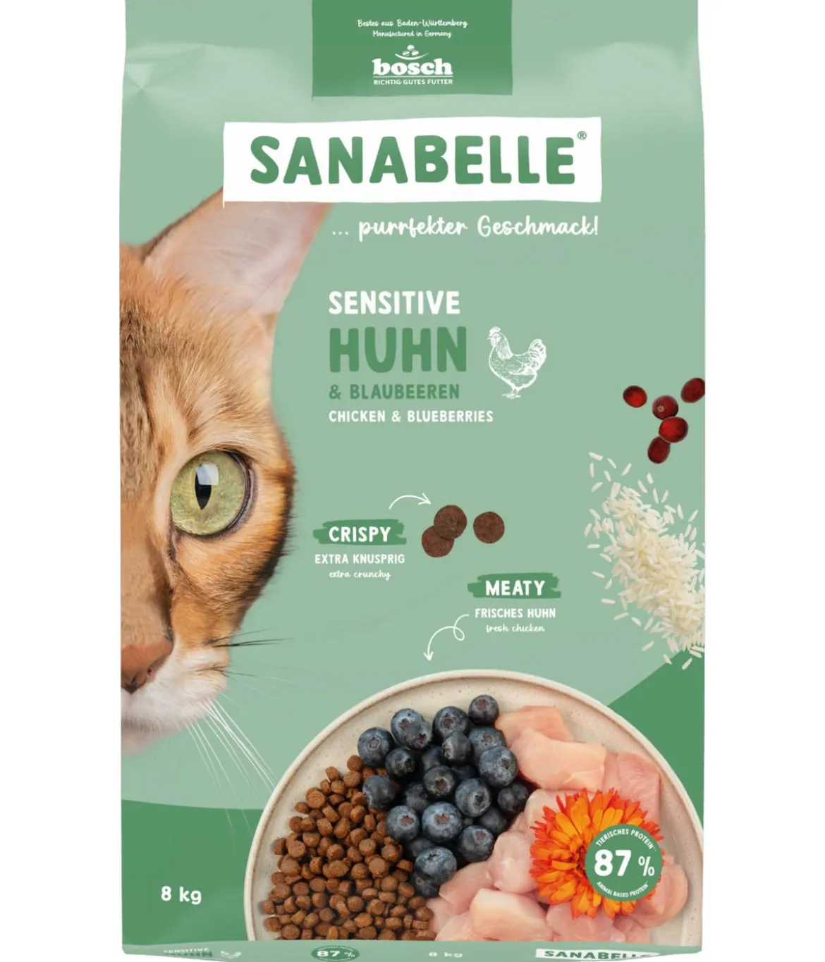 Sanabelle® Life Trockenfutter für Katzen Sensitiv Adult, Huhn & Preiselbeeren