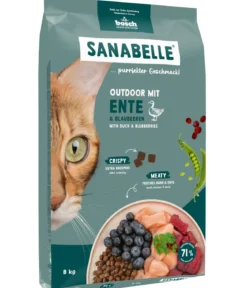 Sanabelle® Life Trockenfutter für Katzen Outdoor Adult, Ente & Blaubeere