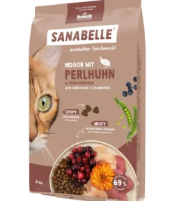 Sanabelle® Life Trockenfutter für Katzen Indoor Adult, Perlhuhn & Preiselbeeren
