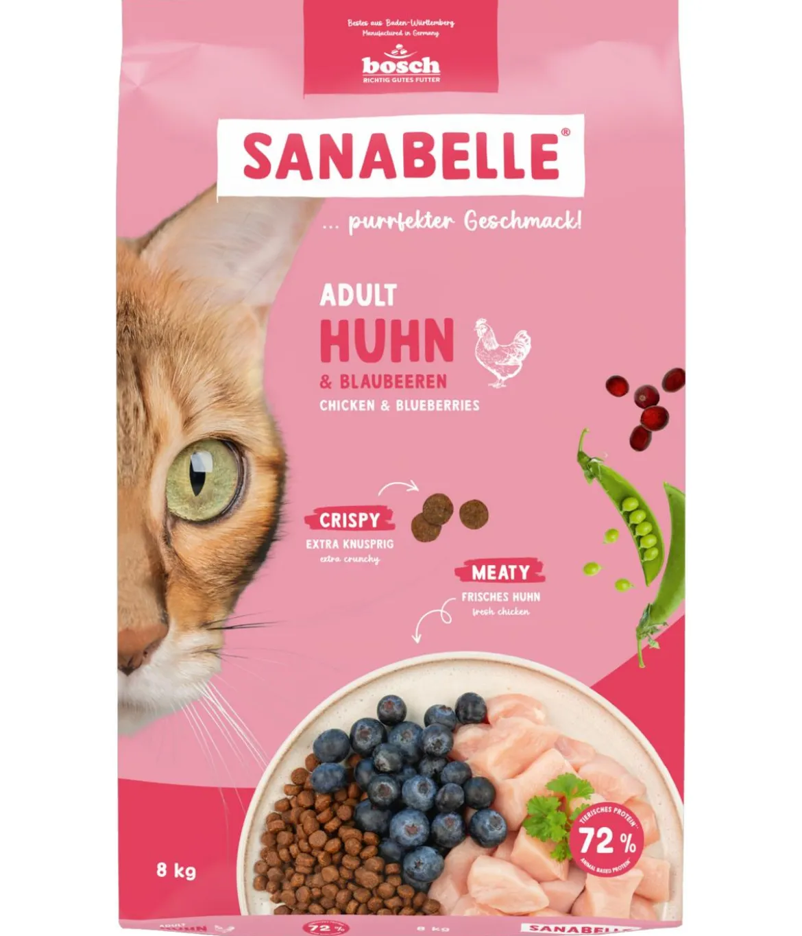 Sanabelle® Life Trockenfutter für Katzen Adult, Huhn & Preiselbeeren