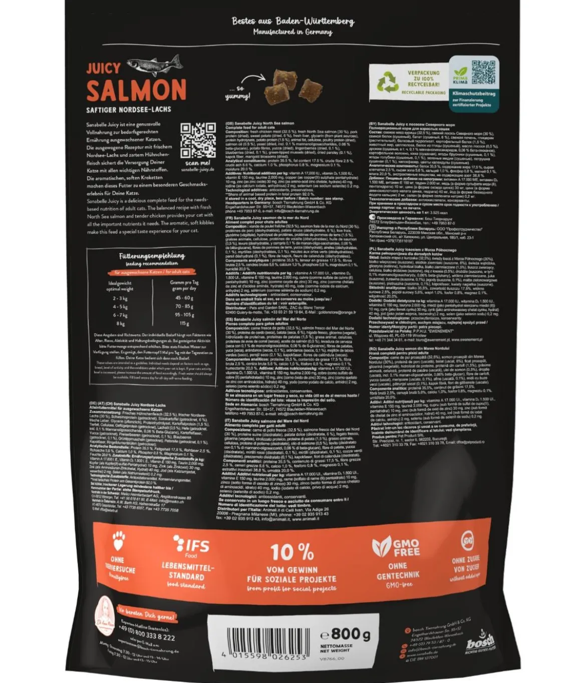 Sanabelle® Trockenfutter für Katzen Adult, Juicy Nordsee-Lachs