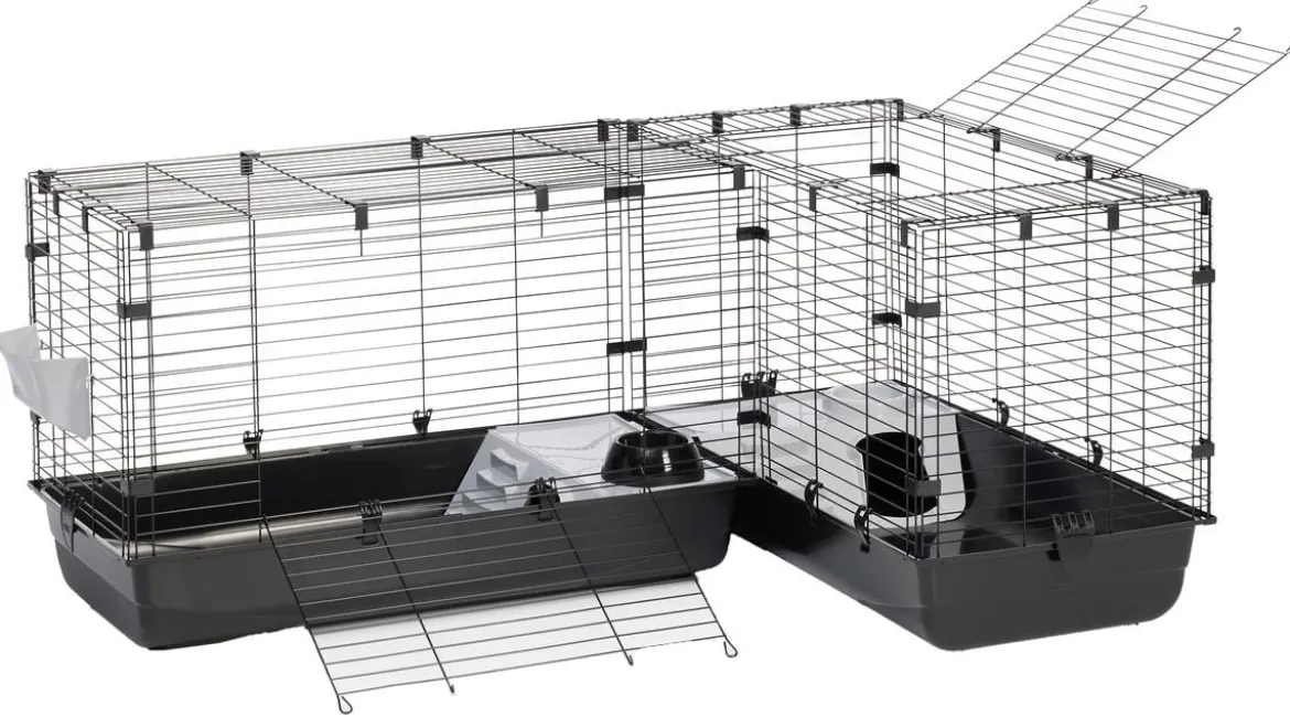 SAVIC Eck-Nagerheim Cubix Corner, schwarz, ca. B198/H63,5/T50 cm