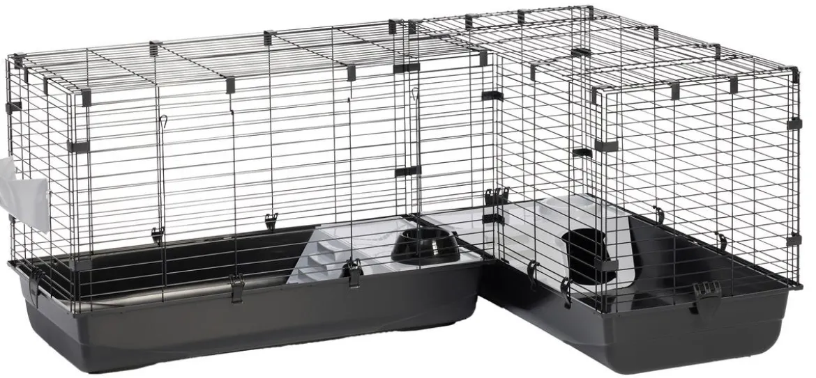 SAVIC Eck-Nagerheim Cubix Corner, schwarz, ca. B198/H63,5/T50 cm