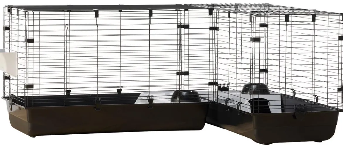 SAVIC Eck-Nagerheim Cubix Corner, schwarz, ca. B198/H63,5/T50 cm