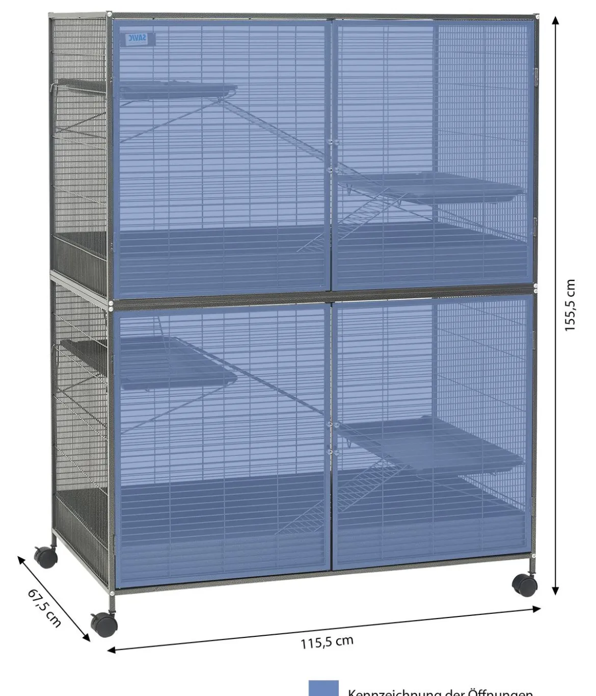 SAVIC Nagerheim Suite Royal XL, ca. B115,5/H155,5/T67,5 cm