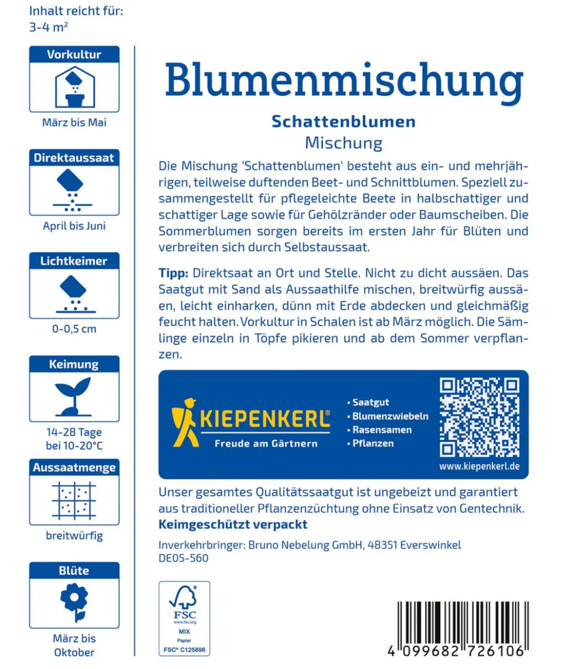 Schattenblumen Mix, Saatgut von Kiepenkerl