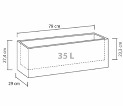 Scheurich Kunststoff-Kasten C-Cube Long, rechteckig