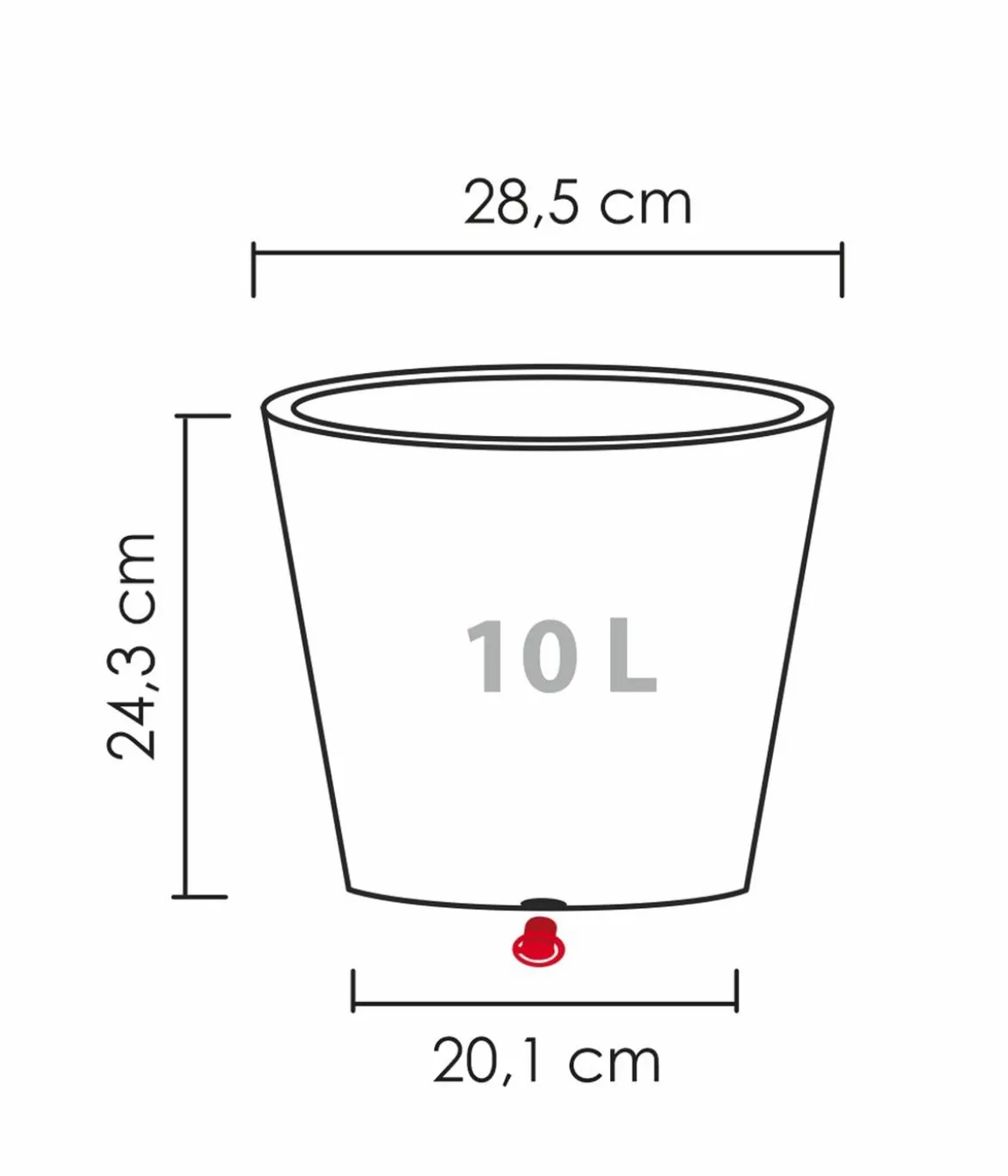 Scheurich Kunststoff-Topf C-Cone, rund