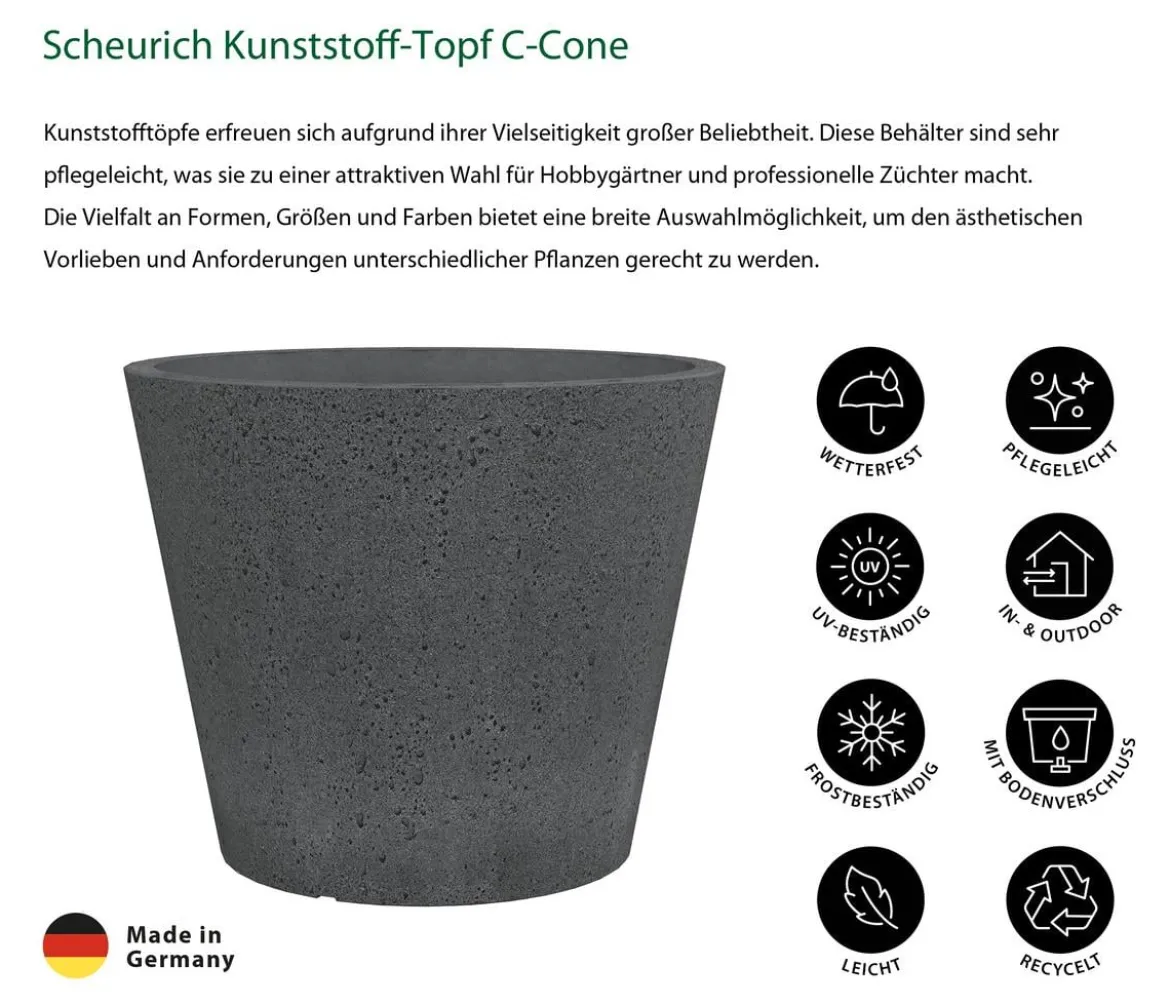 Scheurich Kunststoff-Topf C-Cone, rund