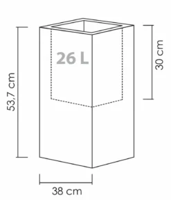 Scheurich Kunststoff-Topf C-Cube, quadratisch