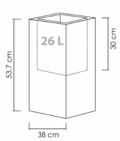 Scheurich Kunststoff-Topf C-Cube, quadratisch