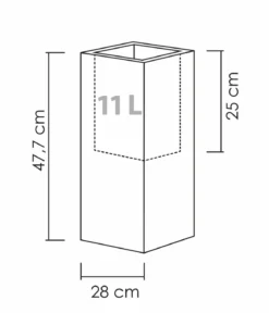 Scheurich Kunststoff-Topf C-Cube, quadratisch