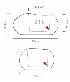 Scheurich Kunststoff-Topf Flow, oval