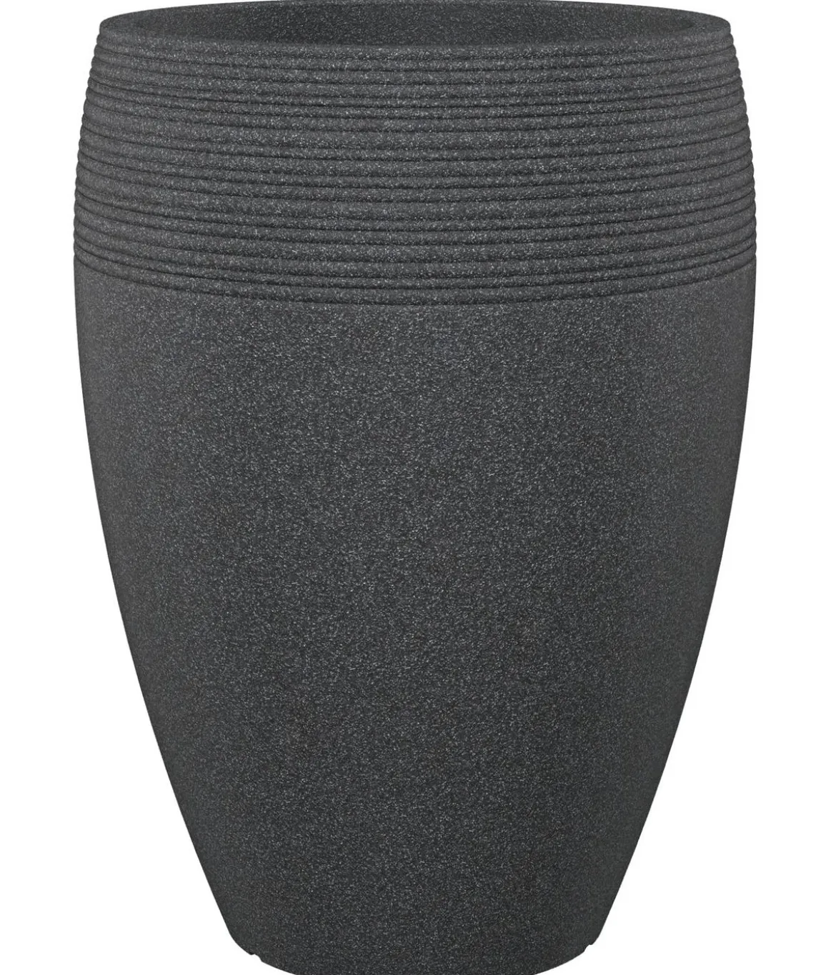 Scheurich Kunststoff-Topf Lineo High, rund, schwarz-granit