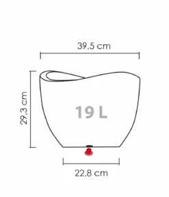 Scheurich Kunststoff-Topf Wave Globe, konisch