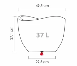 Scheurich Kunststoff-Topf Wave Globe, konisch