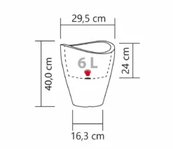 Scheurich Kunststoff Topf Wave Globe High, konisch