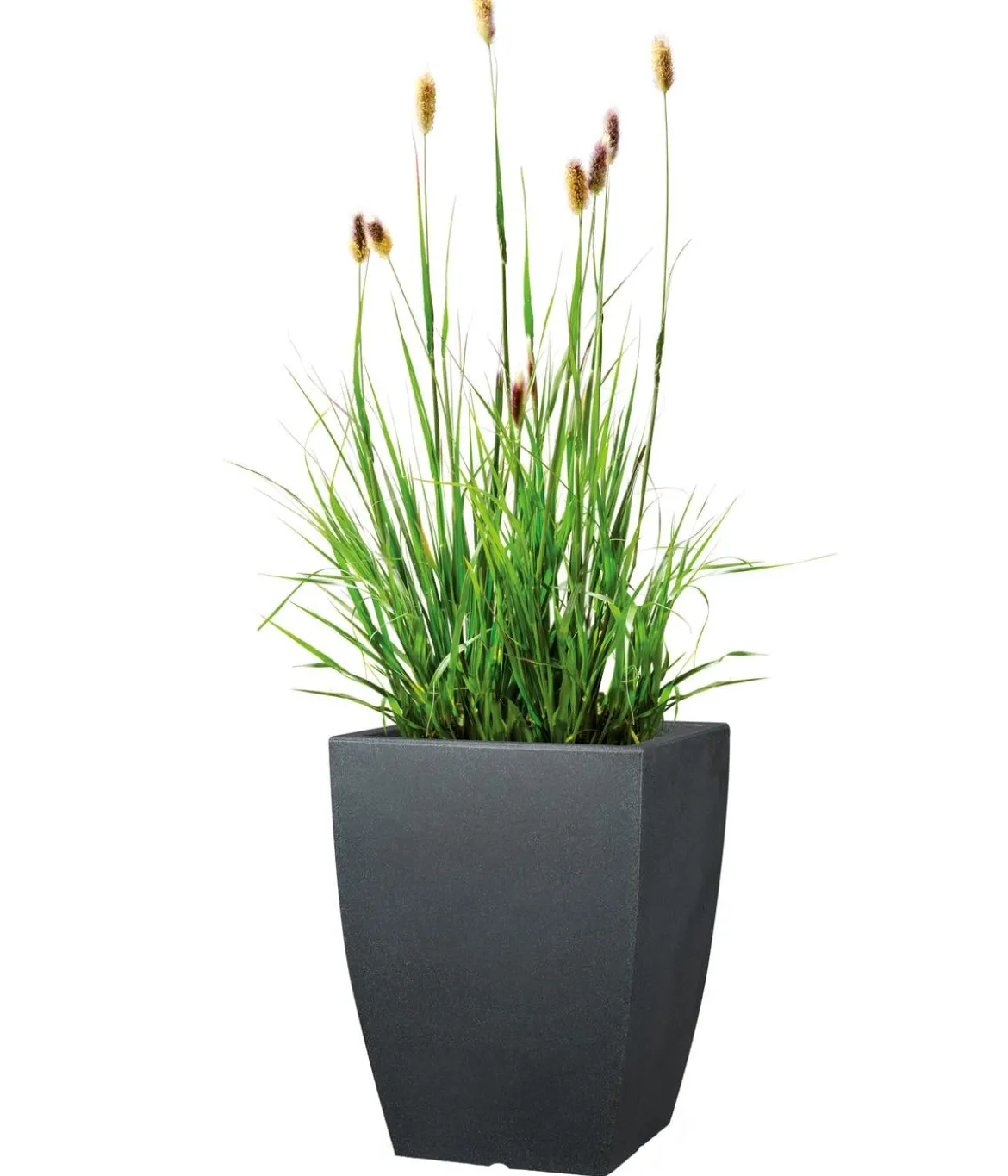 Scheurich Kunststoff-Vase Bologna, eckig, anthrazit