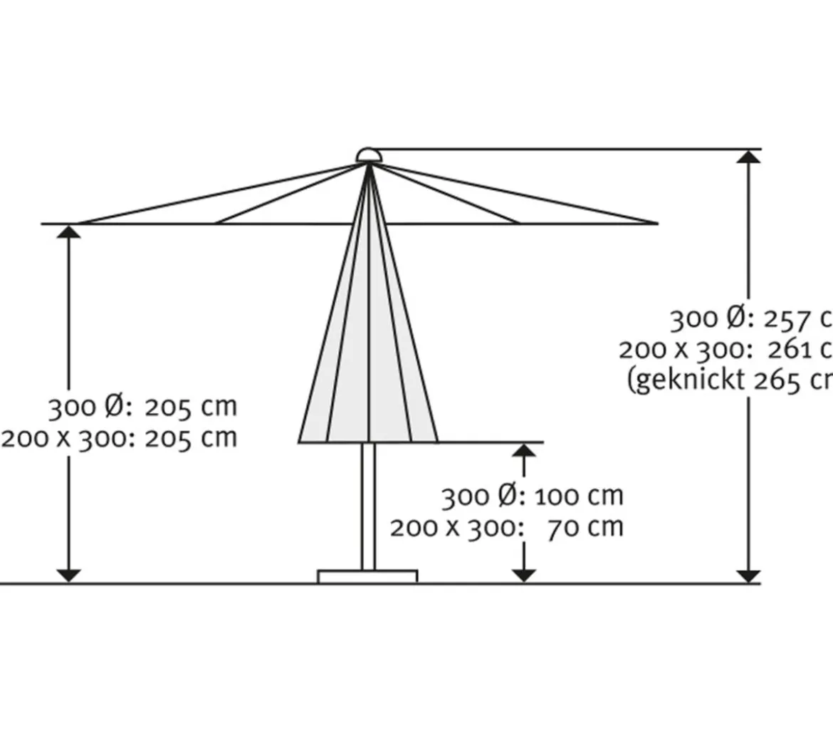 Schneider Classics Sonnenschirm Malaga, rechteckig, ca. B300/T200 cm