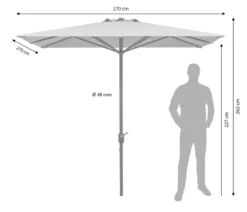 Schneider Sonnenschirm Korsika, quadratisch, ca. B270/T270 cm