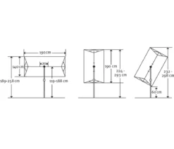Schneider Sonnenschirm Novara, rechteckig, ca. B190/T140 cm