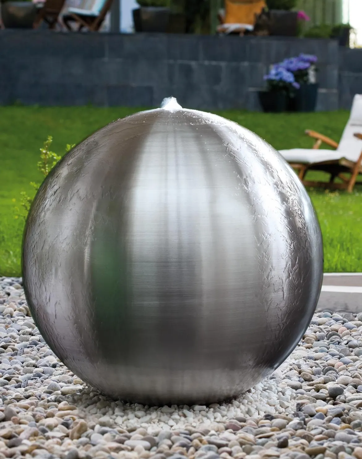 Seliger Edelstahl-Gartenbrunnen Arctic