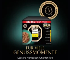 Sheba® Nassfutter für Katzen Selection in Sauce Multipack Adult, Geflügel Variation, 32 x 85 g