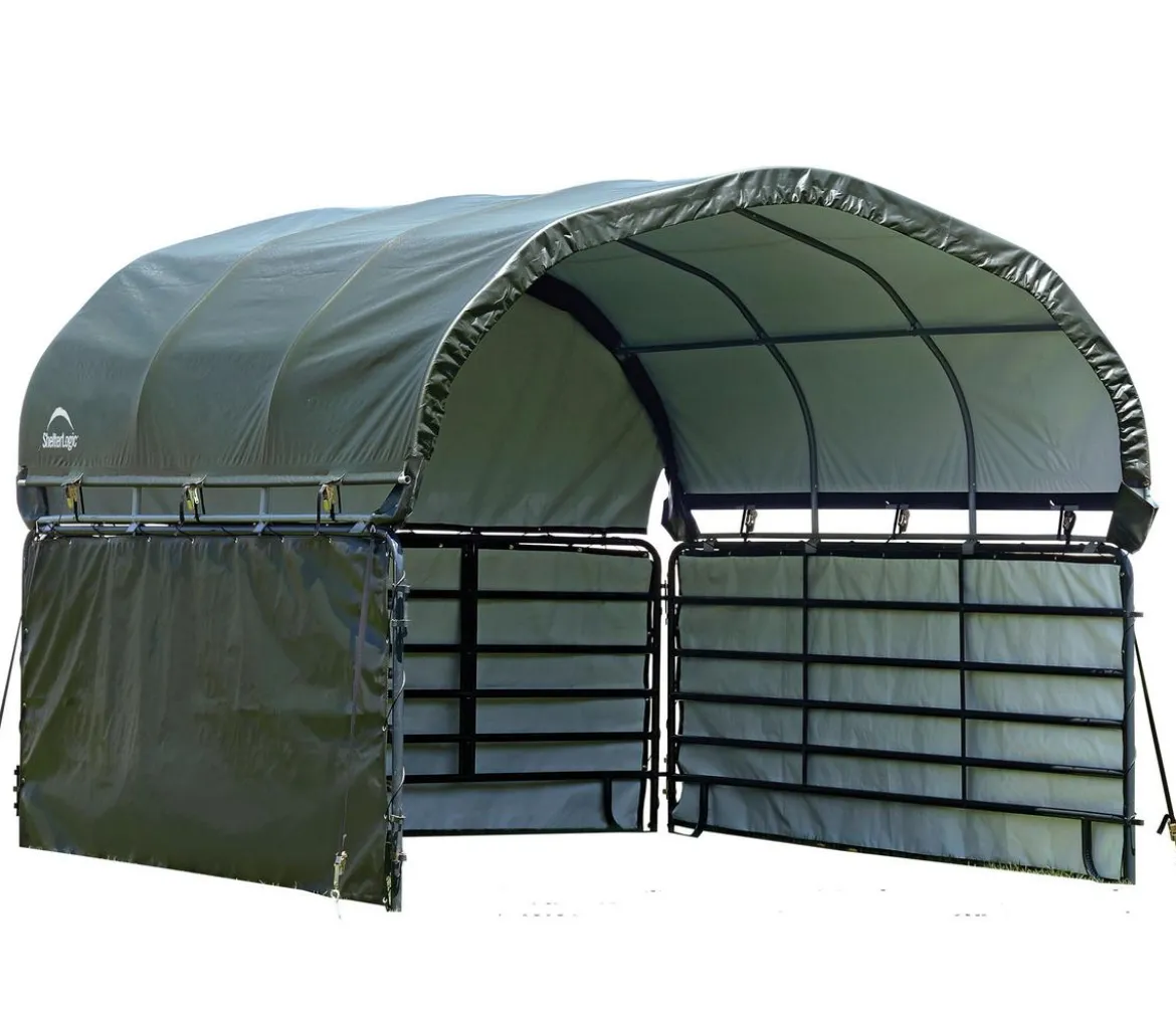 Shelter Logic Erweiterung für Pferdestallüberdachung, ca. B370/H170/T370 cm